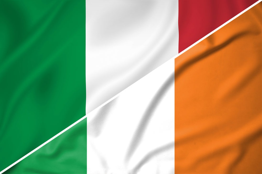 Italien-Irland-flag