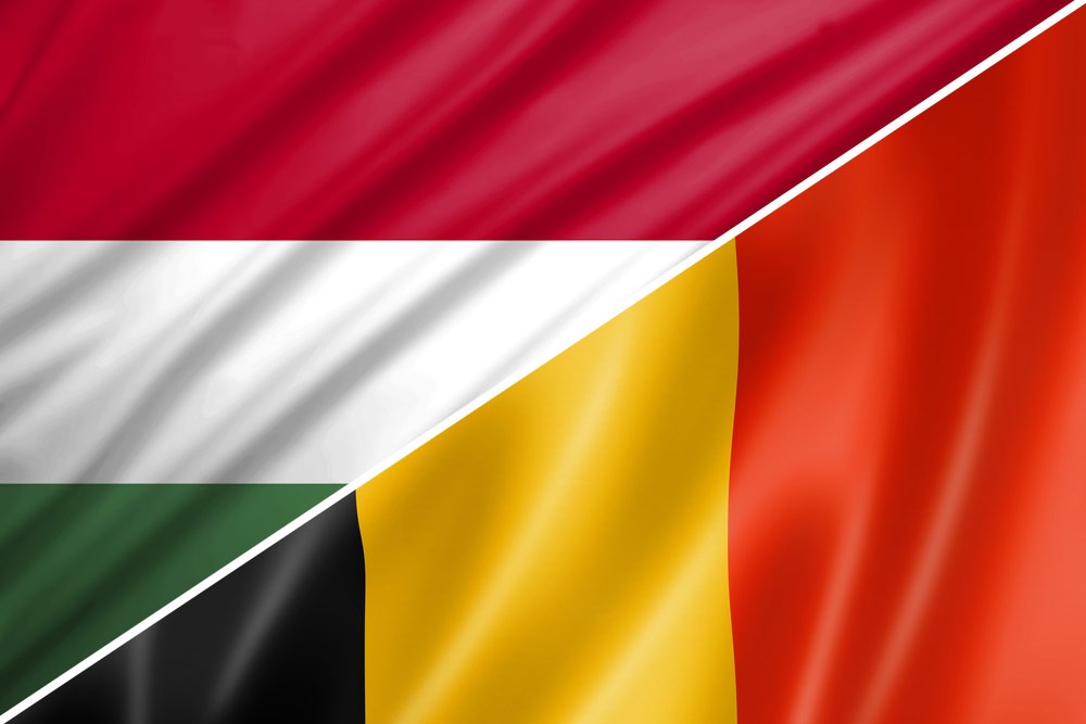 Ungarn-Belgien-flag